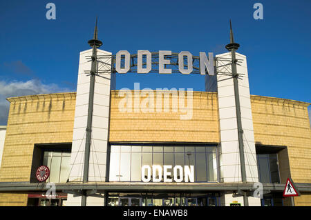 dh Modern building exterior ODEON CINEMA UK SCOTLAND Cinemas entrance sign Stock Photo
