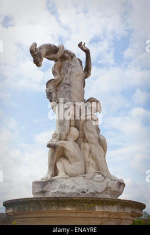 Sculpture Paris - Statue from Tuileries garden or Jardin des Tuileries Stock Photo