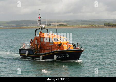 Appledore Lifeboat ALB Mollie Hunt RNLI 16 -16 A Tamar Class Lifeboat based at Appledore, North Devon Stock Photo