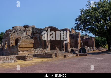 Ruins of the Thermal Baths at Hadrian’s Villa (Villa Adriana), Tivoli, built during the 2nd century AD Stock Photo