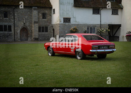 Ford Capri MKI in red with a Burton Engine. Stock Photo