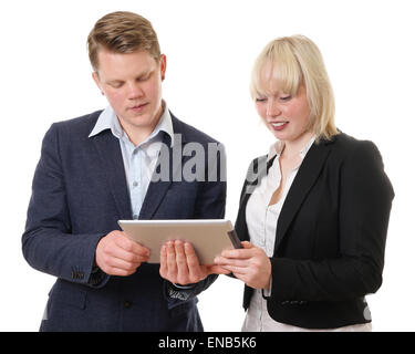 business people with tablet Stock Photo