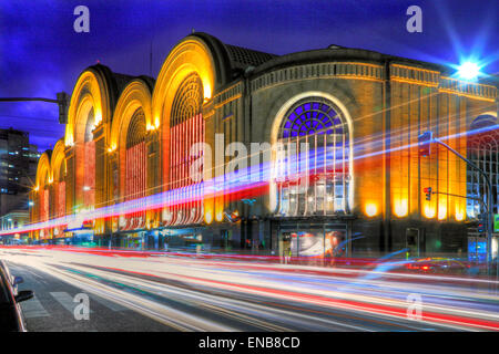 “Abasto”  Shopping Moll at dusk with car lights, Buenos Aires, Argentina. Stock Photo