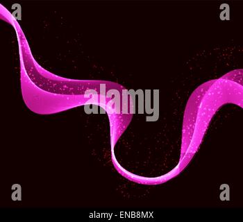 Pink Colorful wavy  lines  vector abstract background Stock Vector