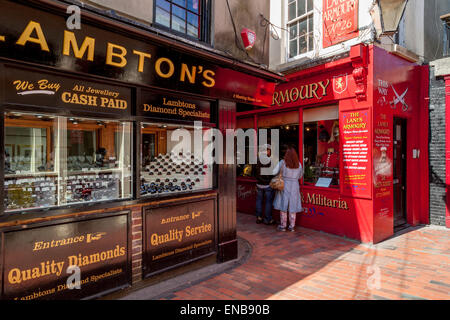 Jewellery Shops In The Lanes, Brighton, Sussex, UK Stock Photo