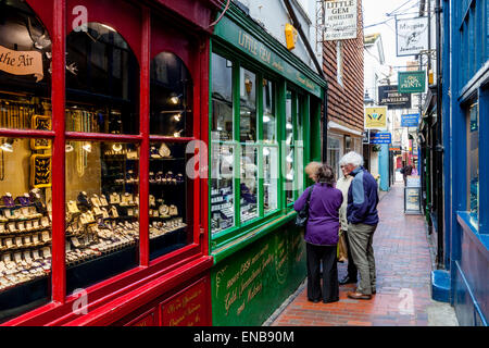 Jewellery Shops In The Lanes, Brighton, Sussex, UK Stock Photo