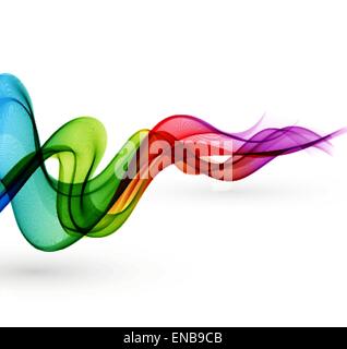 Vector Abstract smoky waves  background. Template brochure design Stock Vector