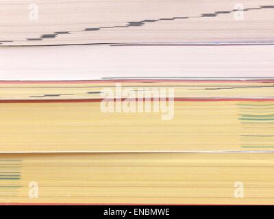 A close up shot of telephone books Stock Photo