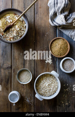 Cooking of a Gluten-Free Vegan Nut and Seed Bread Stock Photo