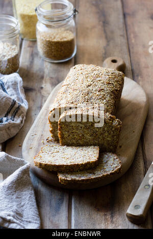 A Gluten-Free Vegan Nut and Seed Bread Stock Photo