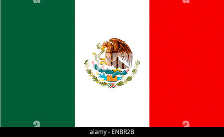 National flag of the United Mexican States. Stock Photo