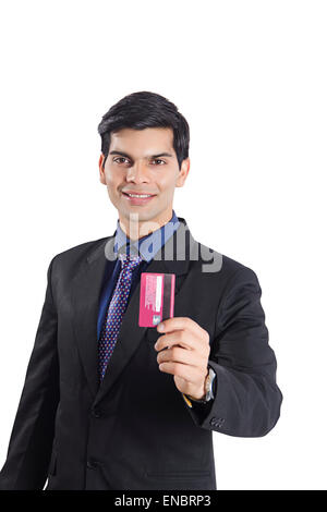 1 indian Business Man Credit Card shopping Stock Photo