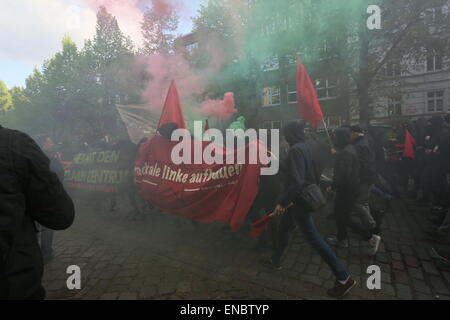Berlin, Germany. 01st May, 2015. Thousands activists take part on 1st of May protest against capitalism and racism in Berlin-Kreuzberg. © Madeleine Lenz/Pacific Press/Alamy Live News Stock Photo