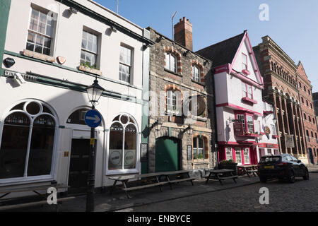 Restaurants in Bristol's King Street Stock Photo