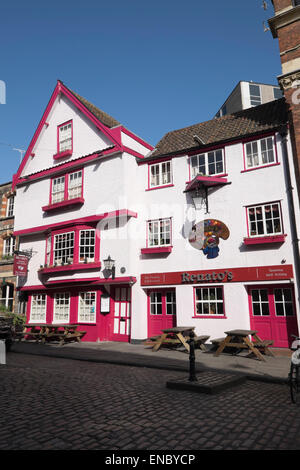 Restaurants in Bristol's King Street Stock Photo