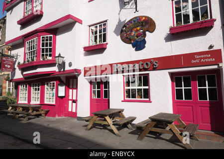 Restaurants in Bristol's King Street Stock Photo