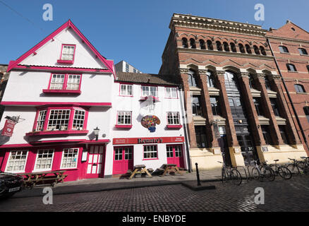 Restaurants in Bristol's King Street Stock Photo