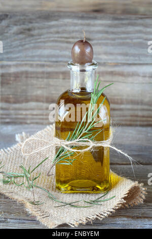 Olive oil and rosemary Stock Photo