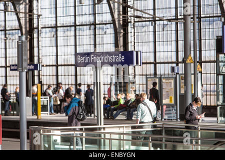 Berlin, Friedrichstrasse train terminal Stock Photo