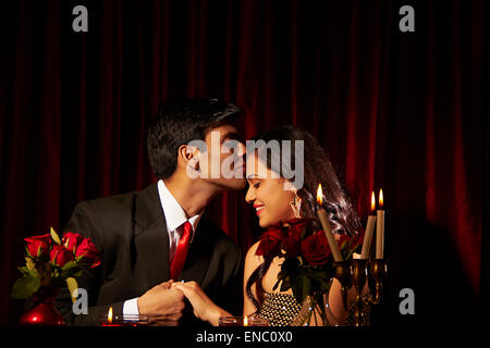 2 indian business Couple Hotel Engagement ring Stock Photo