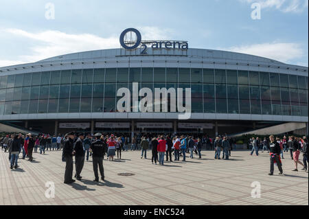 Prague, Czech Republic. 02nd May, 2015. The O2 Arena during the Ice Hockey World Championship in Prague, Czech Republic, 02 May 2015. Photo: ARMIN WEIGEL/dpa/Alamy Live News Stock Photo