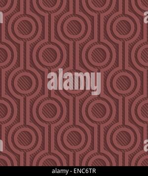 Marsala color perforated paper. Seamless (tileable) 3d background.  Editable vector EPS10. See similar patterns in my portfolio. Stock Vector