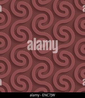 Marsala color perforated paper. Seamless (tileable) 3d background.  Editable vector EPS10. See similar patterns in my portfolio. Stock Vector