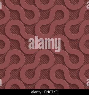 Marsala color perforated paper. Seamless (tileable) 3d background.  Editable vector EPS10. See similar patterns in my portfolio. Stock Vector