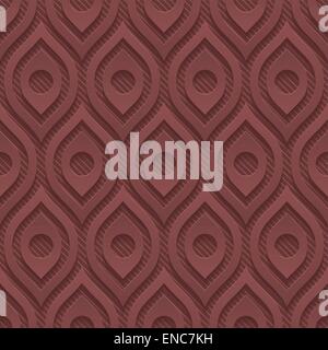 Marsala color perforated paper. Seamless (tileable) 3d background.  Editable vector EPS10. See similar patterns in my portfolio. Stock Vector
