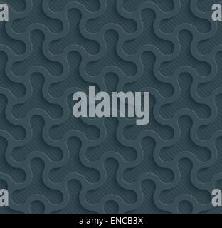 Dark perforated paper. Seamless (tileable) 3d background.  Editable vector EPS10. See similar patterns in my portfolio. Stock Vector