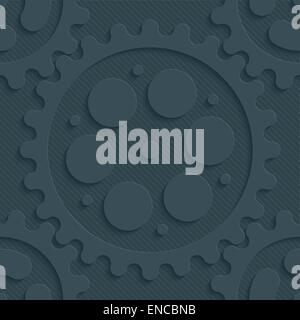 Dark perforated paper. Seamless (tileable) 3d background.  Editable vector EPS10. See similar patterns in my portfolio. Stock Vector