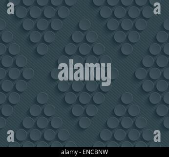 Dark perforated paper. Seamless (tileable) 3d background.  Editable vector EPS10. See similar patterns in my portfolio. Stock Vector