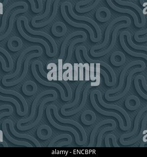 Dark perforated paper. Seamless (tileable) 3d background.  Editable vector EPS10. See similar patterns in my portfolio. Stock Vector