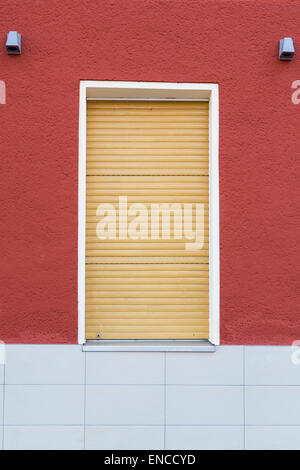 simple window with roller shutter Stock Photo