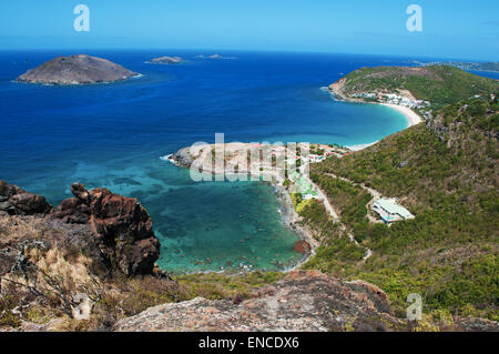 Woman at the beach. Colombier Bay. St. Barts. Caribbean Stock Photo - Alamy