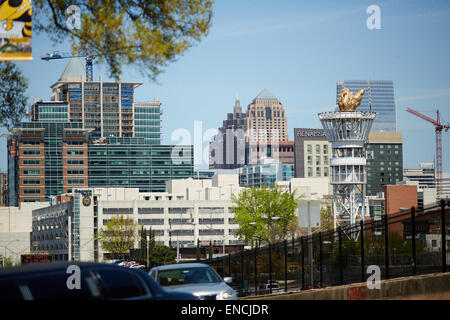 Midtown Atlanta in Georgia USA  Olympic Flame Tower Stock Photo