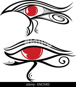 Egyptian Eye Ra Stock Vector