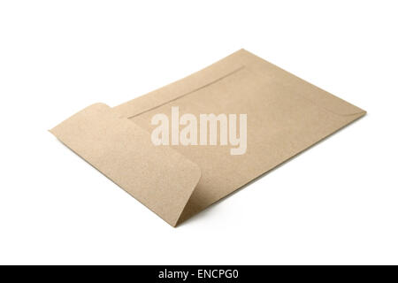brown envelope isolated on white Stock Photo