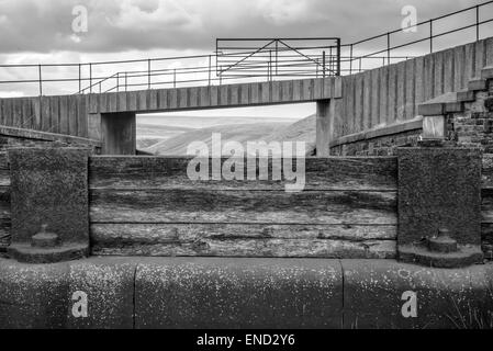 Overflow channel at Wessenden Head Reservoir Stock Photo