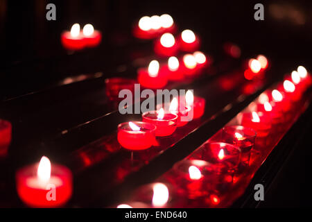 Candles at Westminster Cathedral, London Stock Photo