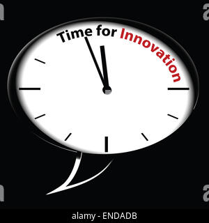 Bubble clock “Time for innovation” Stock Photo