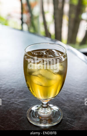 Iced chrysanthemum tea in a glass Stock Photo