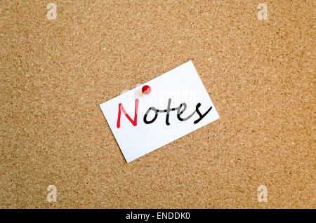 Sticky Note On Cork Board Background Notes Concept Stock Photo