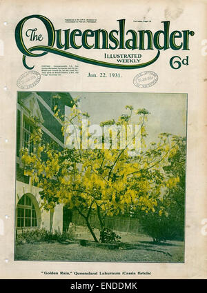 Illustrated front cover from The Queenslander, January 22, 1931 Stock Photo