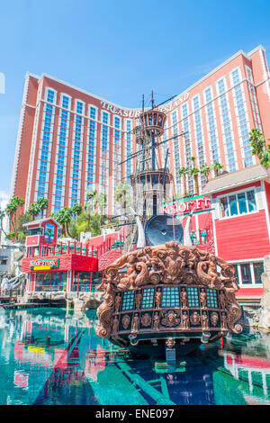 Treasure Island hotel and casino in Las Vegas. Stock Photo