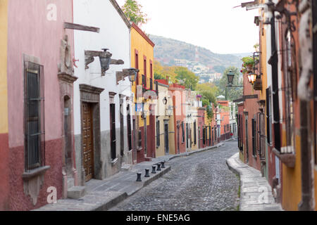 Street scene in San Miguel de Allende Mexico Stock Photo