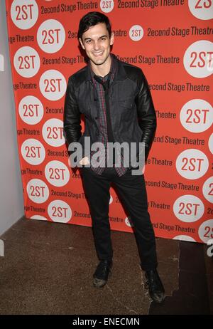 Opening night of Lips Together, Teeth Apart at the Second Stage Theatre - Arrivals.  Featuring: Wesley Taylor Where: New York, New York, United States When: 29 Oct 2014 Stock Photo