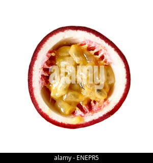 Close up, passion fruit on white background Stock Photo