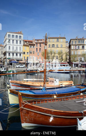 Wooden Fishing Boats in the Port or Harbor of La Ciotat Bouches-du-Rhône Provence France Stock Photo