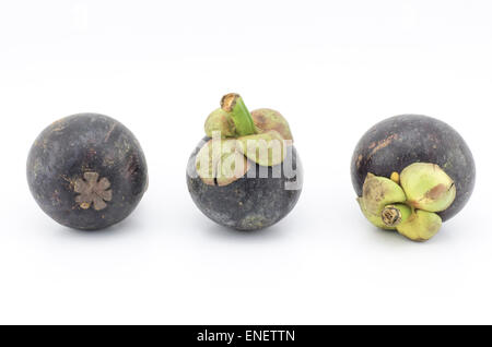 mangosteen isolated on white background Stock Photo